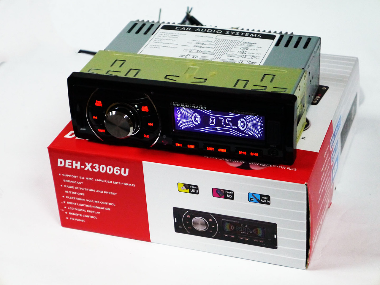 Автомагнітола DEH-X3006U — USB+SD+FM+AUX
