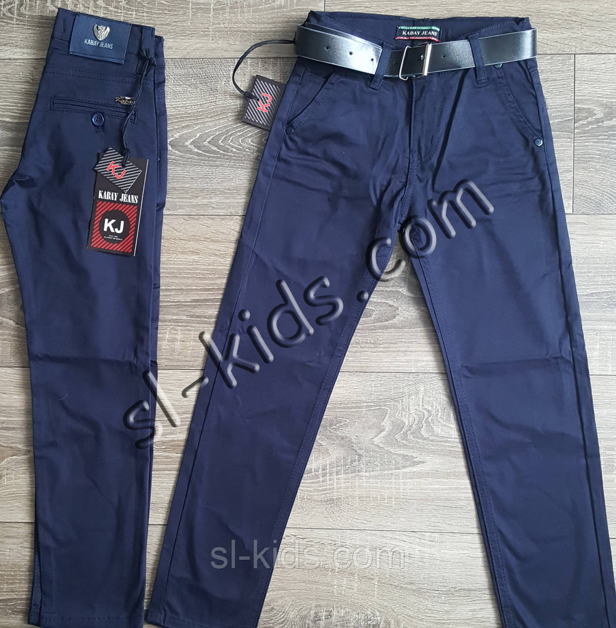 Котонові штани, джинси для хлопчика 11-15 років (темно сині) опт пр.Туреччина