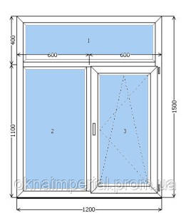 Т-образные окна Киев. Окна ПВХ Киев. Т-образные окна цена. - фото 1 - id-p3595689