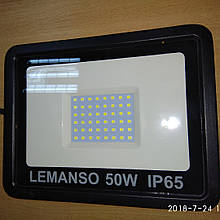 Прожектор LED 50w 6500K IP65 3200LM LEMANSO чорний