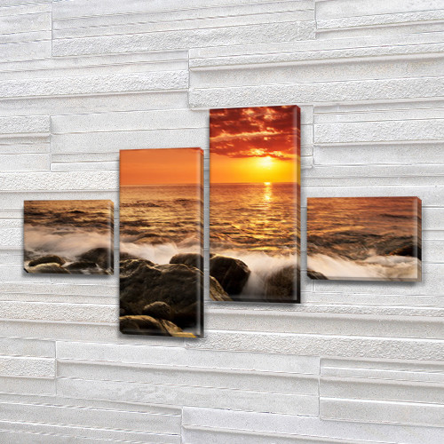 Інтернет магазин картин купити модульну картину на Полотні сін., 60x85 см, (18x20-2/50х18-2)