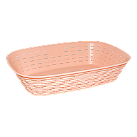 Хлебная корзина под ротанг оранжевая