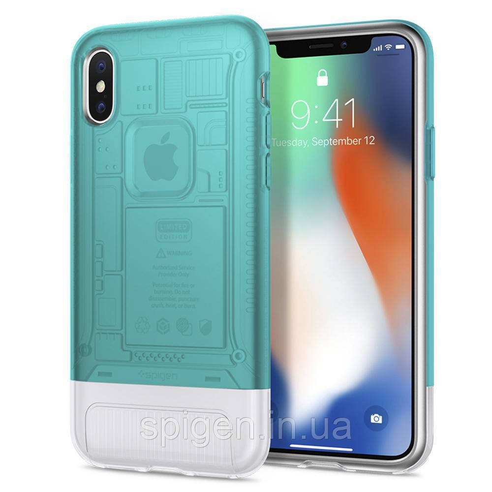 Чохол Spigen для iPhone X Classic C1, Bondi Blue (057CS23194)