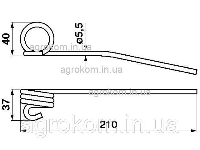 Граблина мотовила жниварки | 800021 для [Claas] (0008000210), фото 1