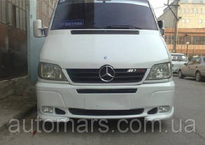 Накладка на передній бампер 2 фари Mercedes Sprinter w901