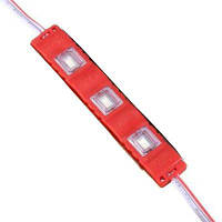 LED модуль BRT M2 5630-3 led R 1,2 W, 12В, IP65 червоний з лінзою