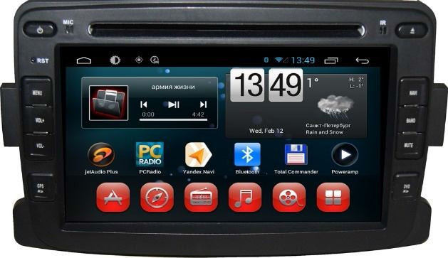 Магнитола Renault Duster 2010-2014, Sandero 2011-2014, Logan 2014+. Kaier KR-7050 Andro