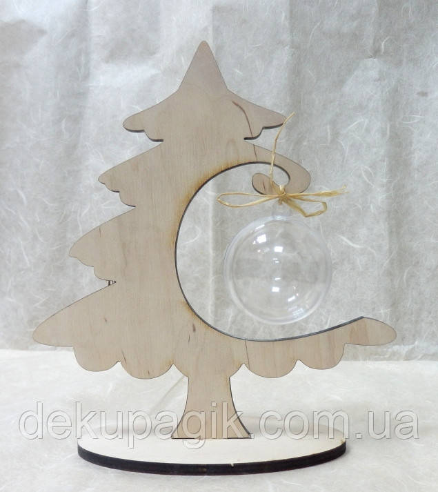 Ялинка - підставка під кулю 6см, мдф 6мм (арт678), фото 1