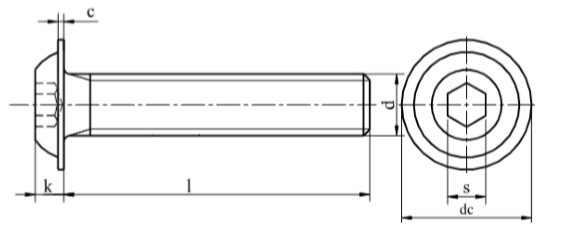 Гвинт ISO 7830 - креслення Гвинт ISO 7830 купити