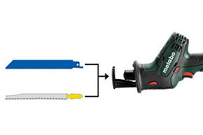 Акумуляторна шабельна пила Metabo SSE 18 LTX Compact LiHD 2x4.0 А·год, фото 3