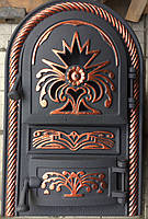 Дверцята пічні, для барбекю "Корона Арочна кольорова". Дверцята для кухні