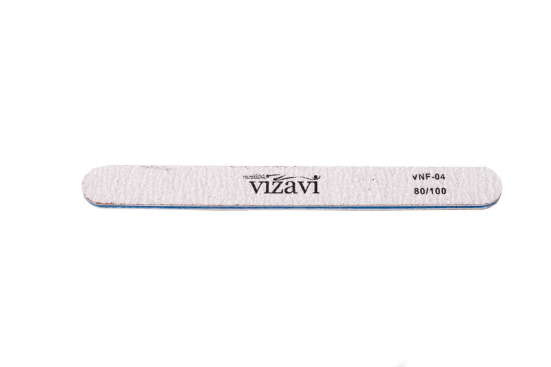 Пилка Vizavi пряма вузька для штучних нігтів (80/100)