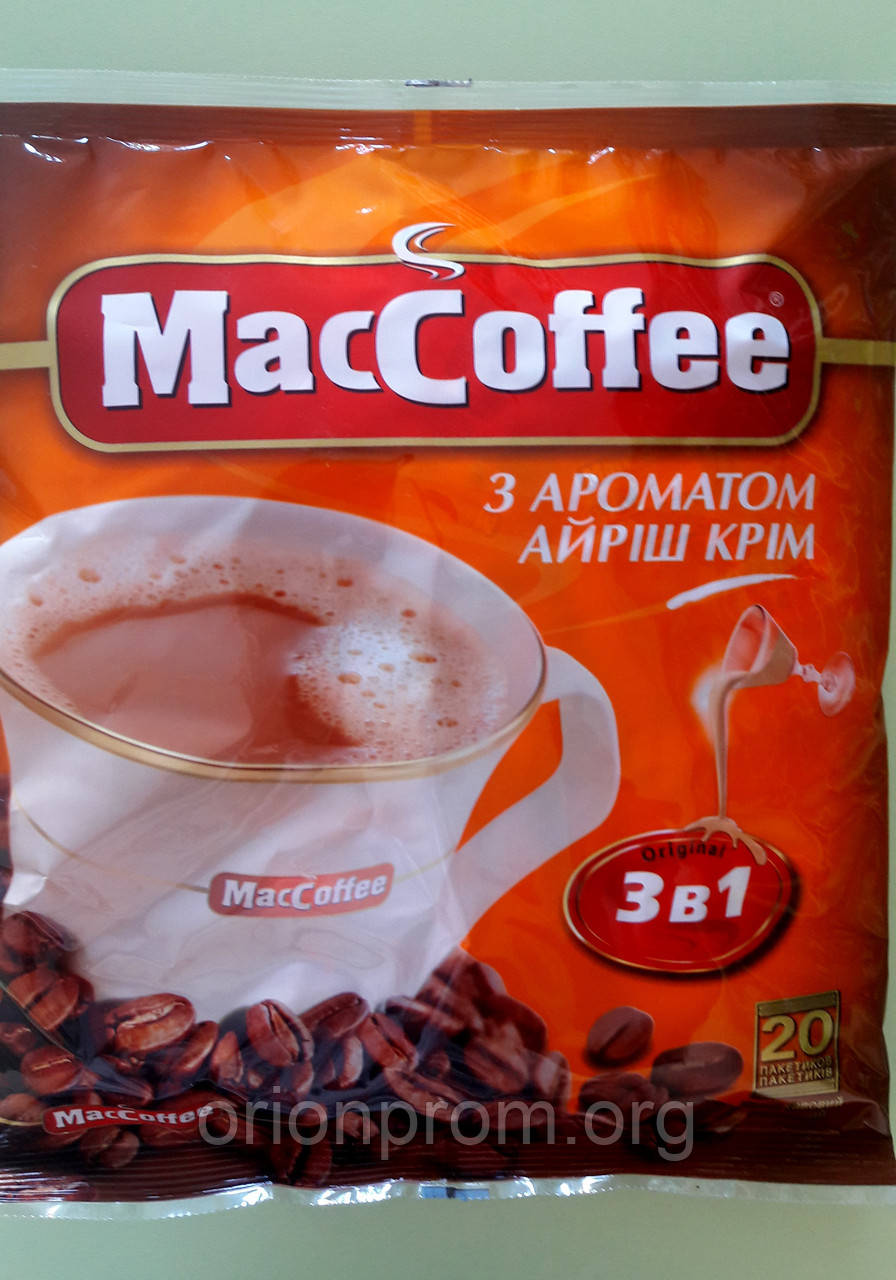 Кавовий напій Maccoffee 3 в 1 айріш крім 20 пакетів