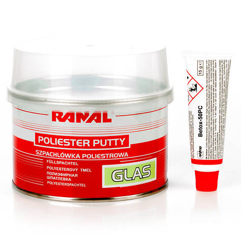 Шпаклівка зі скловолокном Ranal Glasfaser 0.25 кг, фото 1