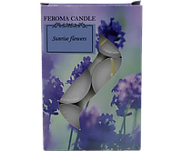 Набор из 6 шт чайных свечек TM Feroma Candle. Запах Sunrise Flowers