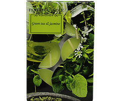 Набір із 6 шт чайних свічок TM Feroma Candle. Запах Grean Tea