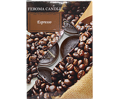 Набір із 6 шт чайних свічок TM Feroma Candle. Запах Espresso Cofee