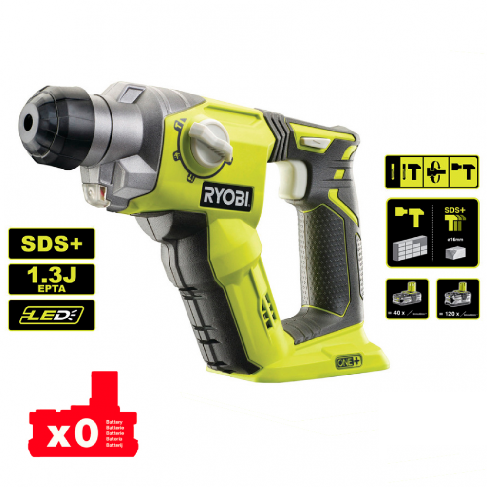 Перфоратор акумуляторний RYOBI R18SDS-0 ONE+