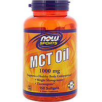 Масло МСТ, MCT Oil, Now Foods, Sports, 1000 мг, 150 капсул