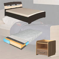 Ліжка, Матраци, Приліжкові тумби