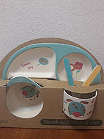 Дитячий набір посуду з бамбука Lovely Dog