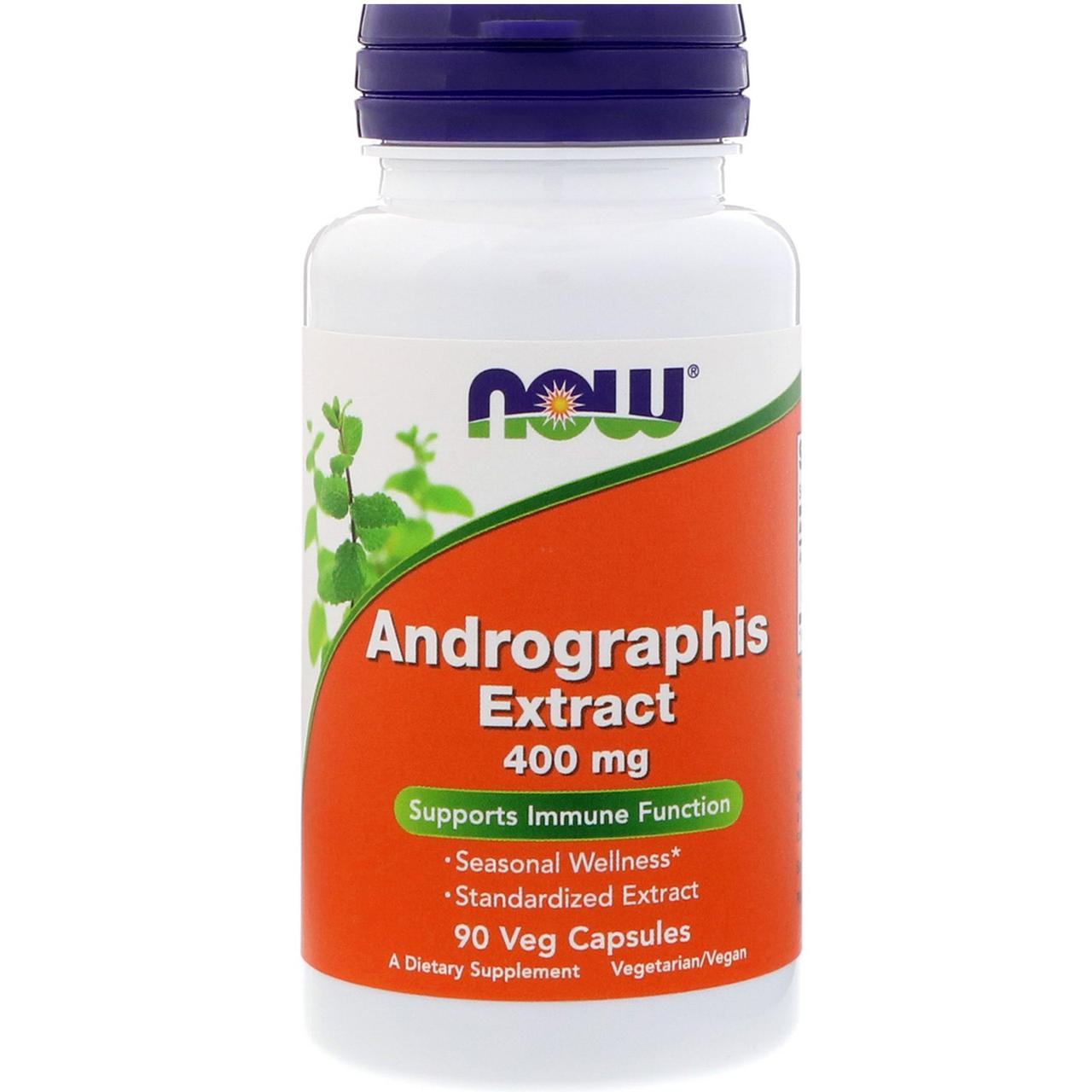 Андографис екстракт, Andrographis, Now Foods, 400 мг, 90 кап.