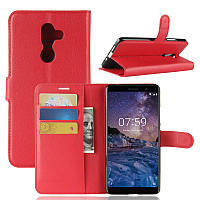 Чохол Nokia 7 Plus книжка PU-Шкіра червоний