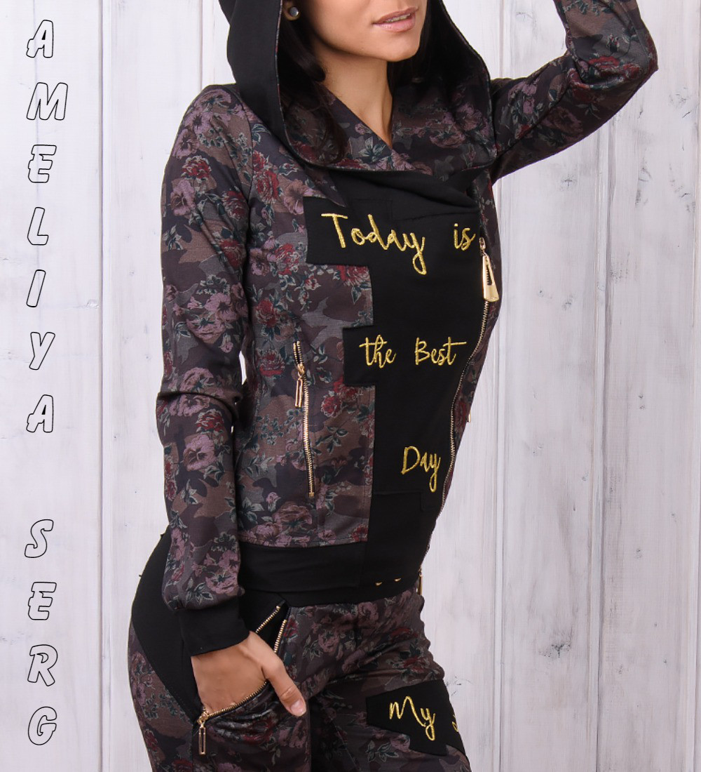 Брендовий гламурний спортивний костюм жіночий Туреччина камуфляж