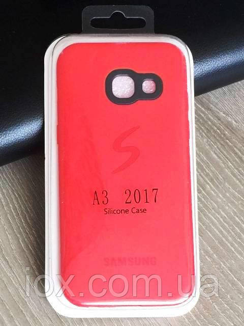 Чохол-накладка Silicone Case для Samsung Galaxy A3 2017 / A320 Червоний