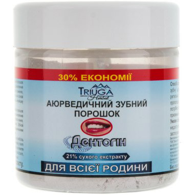 Зубний порошок Triuga Дентогин для всієї родини аюрведичний 65 г