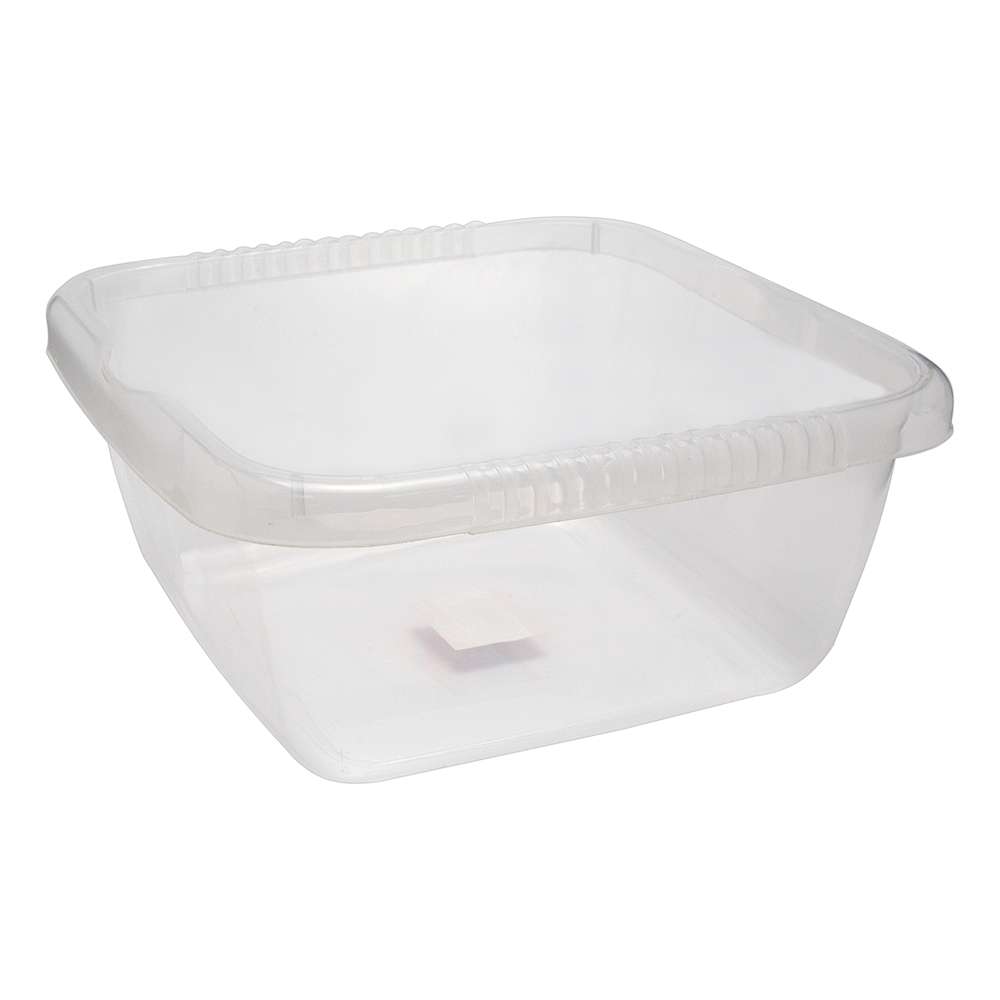 Таз квадратний глибокий 4,5 л прозорий, фото 1