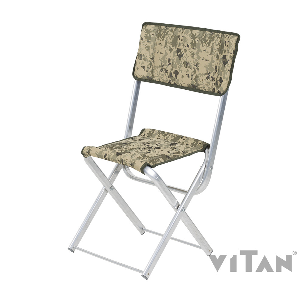 Алюмінієвий стілець "Рибальський зі спинкою" 30*15 мм