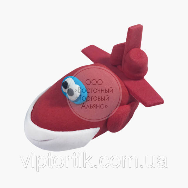 Фігурка з мастики — Літак червоний, фото 1