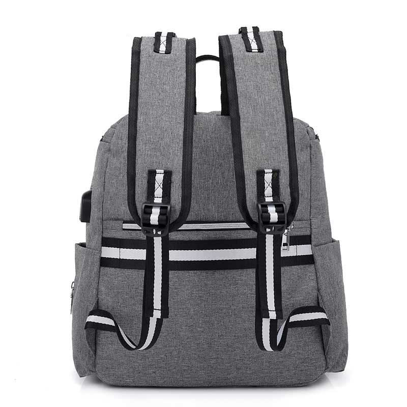 Рюкзак с USB портом и термосумкой для мамы, детских вещей, путешествий (серый) - фото 5 - id-p742847067