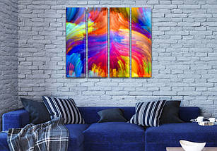 Модульні картини в спальню купити на Полотні сін., 65x80 см, (65x18-4), фото 4
