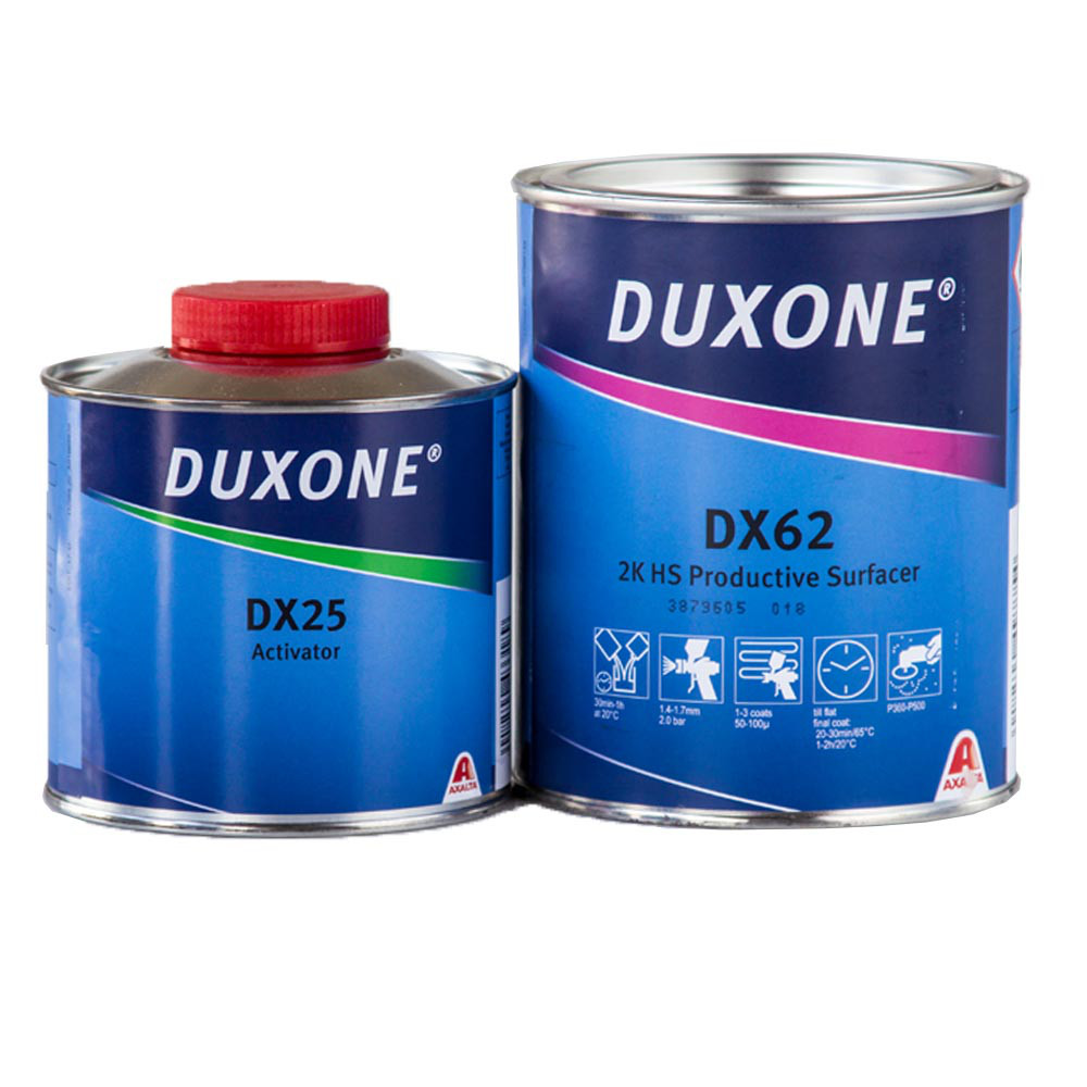 Грунт акриловый серый HS Duxone DX62 1л с отвердителем DX25 0,5л - фото 1 - id-p180121002