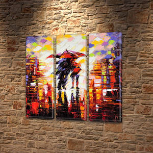 Картини купити модульні на Полотні сін., 65x65 см, (65x20-3)