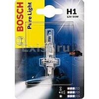 Галогенная лампа H1 12V 55W (Pure Ligft) блистер, на Renault Trafic 2001-> Bosch (Германия) - 1987301005