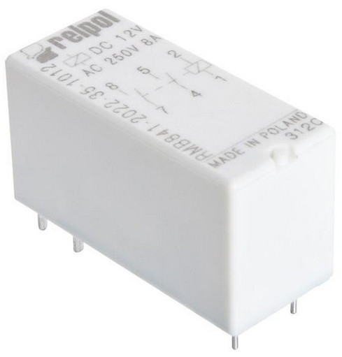 Проміжне реле RMB841 8 Ампер 2 НО, 5 V-стоянки.
