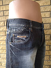 Джинси чоловічі брендові щільний коттон логотип ARMANI JEANS, фото 3
