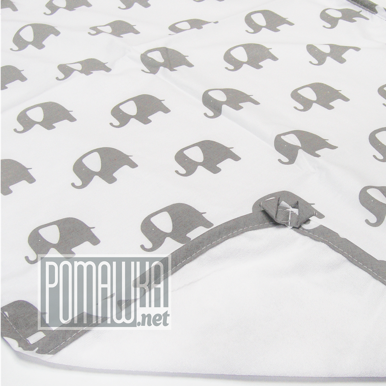 Непромокаємий пелюшка 50х70 см для новонародженого (100% бавовна) двостороння багаторазова 4242 Сірий