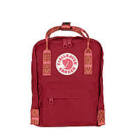 Рюкзак Fjallraven Kanken Mini, Deep Red-Folk Pattern