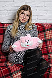 Іграшка подушка трансформер Котик рожевий 36х38 см, фото 2