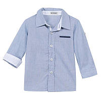 Рубашка для мальчика с длинным рукавом 3pommes 12013 голубая 74-98
