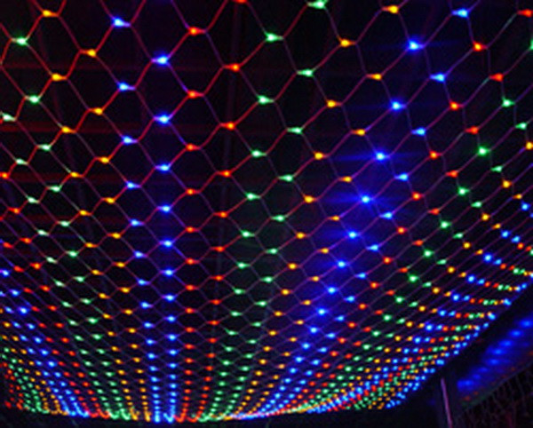 Новогодняя LED гирлянда сетка 1,5х1,2м, для декорирования витрин, окон, потолков мульти синяя - фото 3 - id-p59566782