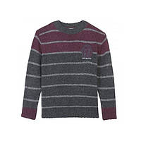 Джемпер для хлопчика 3pommes 18095 сірий з бордовим 98-140