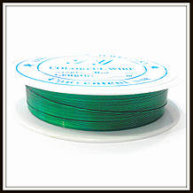 Дріт діам. 0,3 мм колір яскраво-зелений .(упаковка 10 бобін)