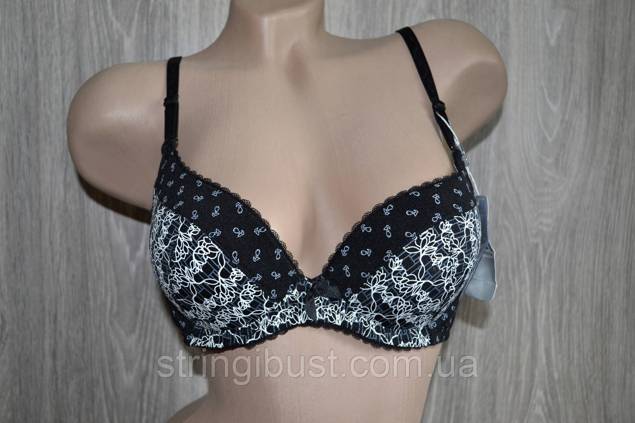 Бюстгальтер Weiyesi гілочки 75B чорний з білим (98670), фото 1