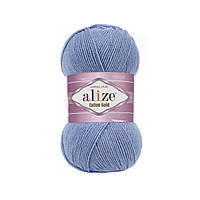 Турецкая пряжа для вязания Alize COTTON GOLD (Котон Голд) полухлопок 374 голубой меланж