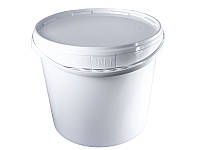 Пластикове відро біле 20 літрів із кришкою